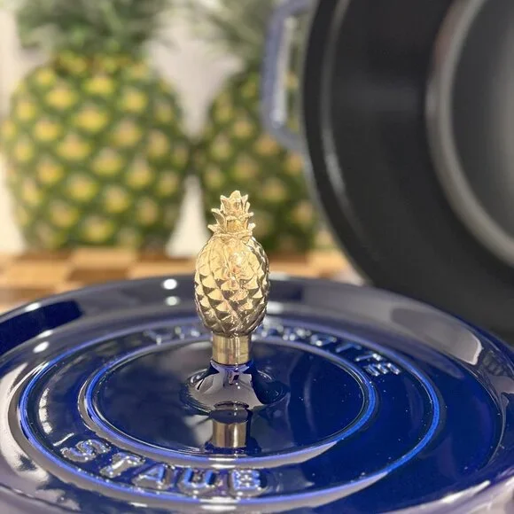 Staub Rare Pineapple Knob – Limited Edition Gold Brass knob is